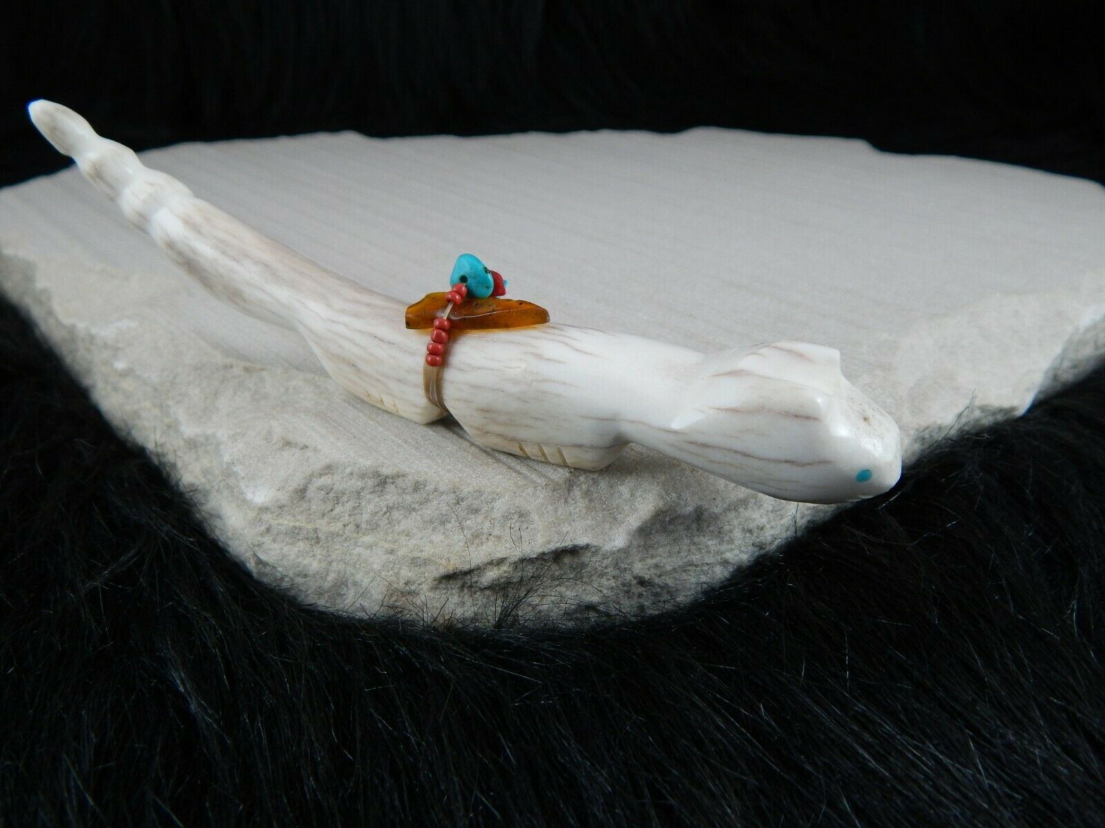 Mountain Lion Zuni Fetish Carving - Robert Weahkee - High Lonesome Trading