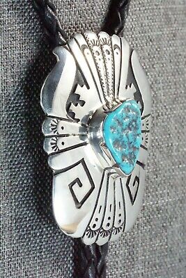 Turquoise & Sterling Silver Bolo Tie - Rosita Singer