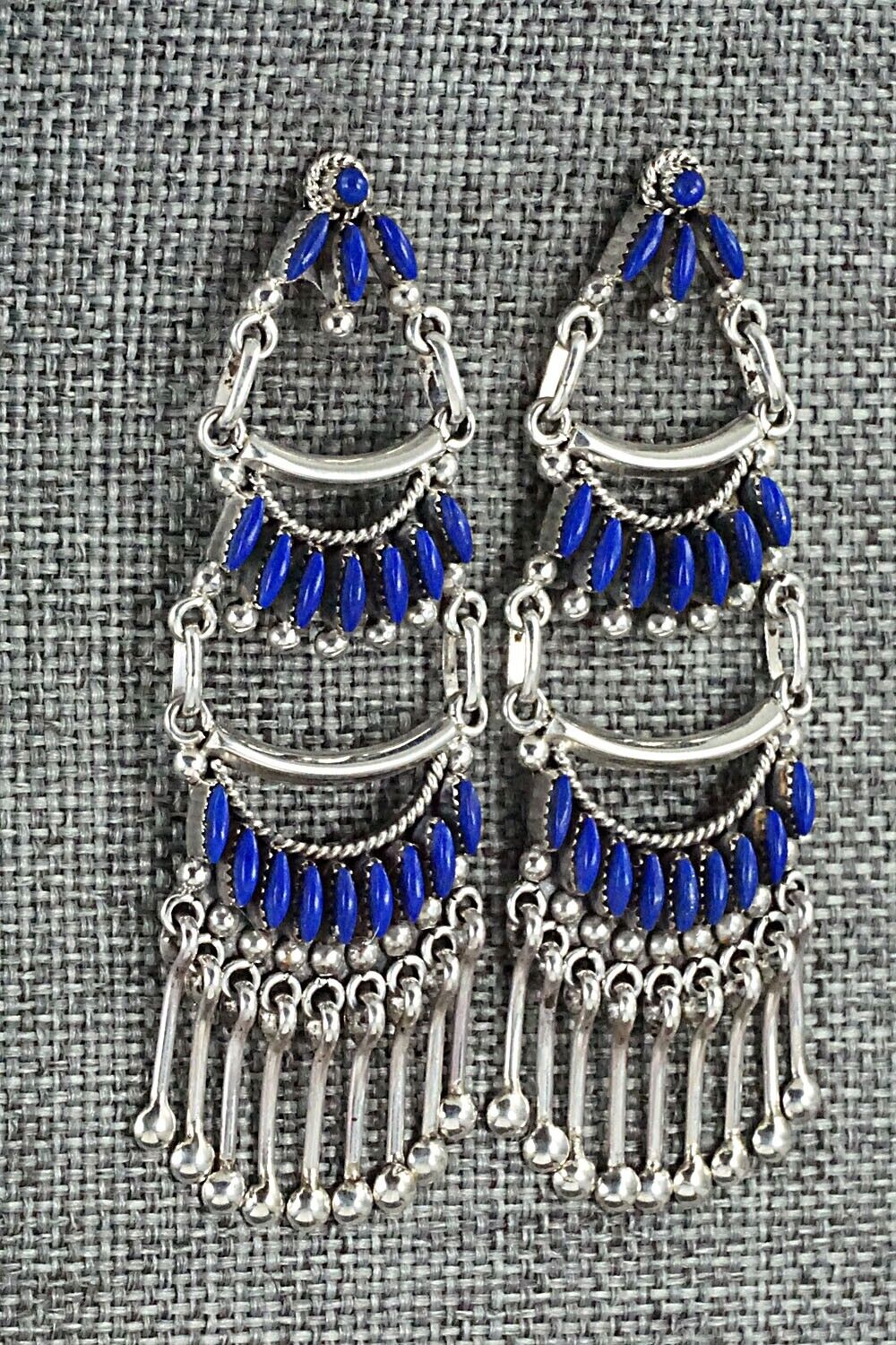 Lapis & Sterling Silver Earrings - Stewart Nakatewa