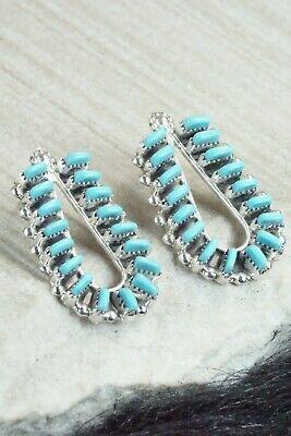 Turquoise & Sterling Silver Earrings - Vickie Johnson - High Lonesome Trading