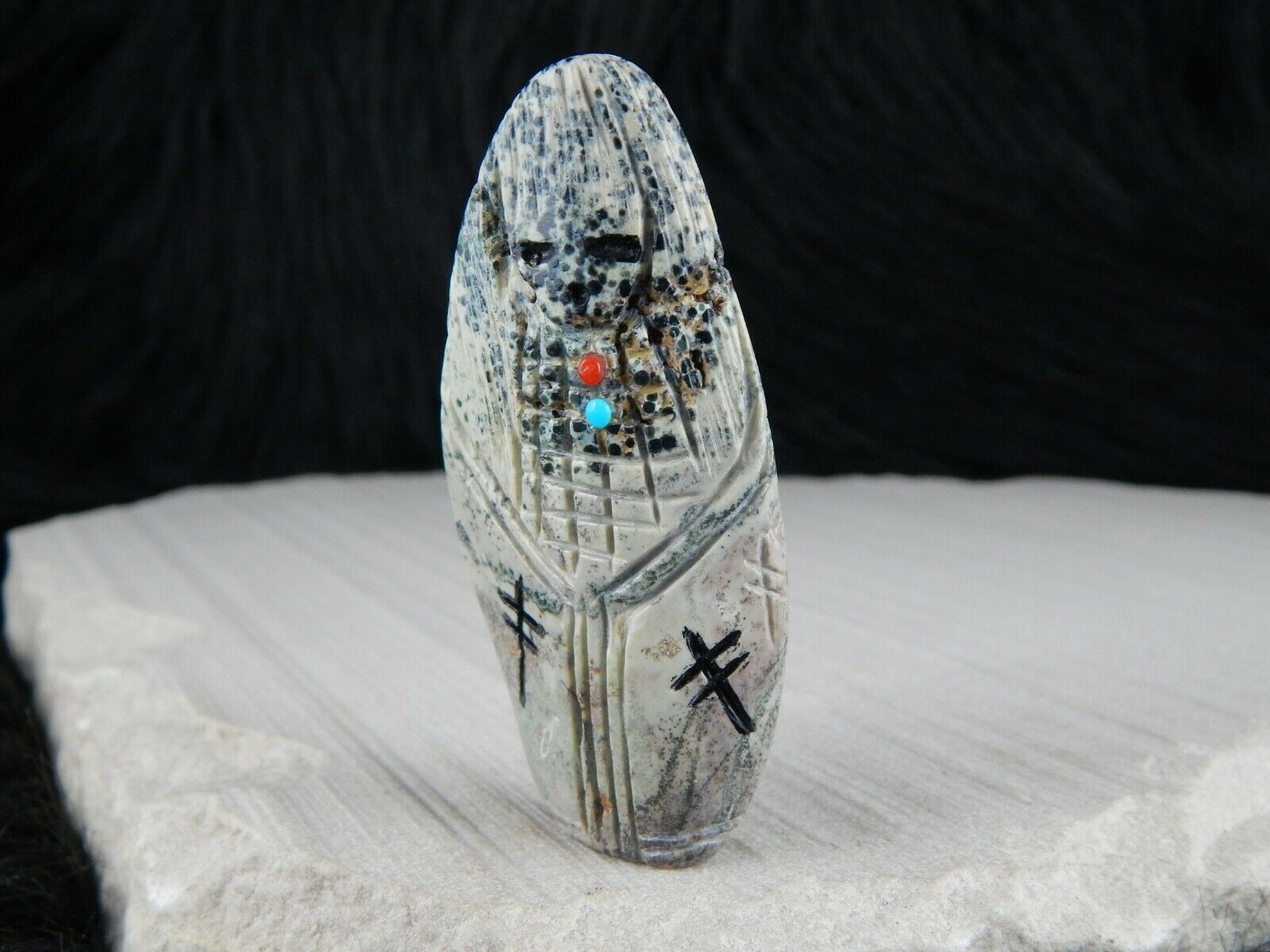 Corn Maiden Zuni Fetish Carving - Michael Yatsayte - High Lonesome Trading