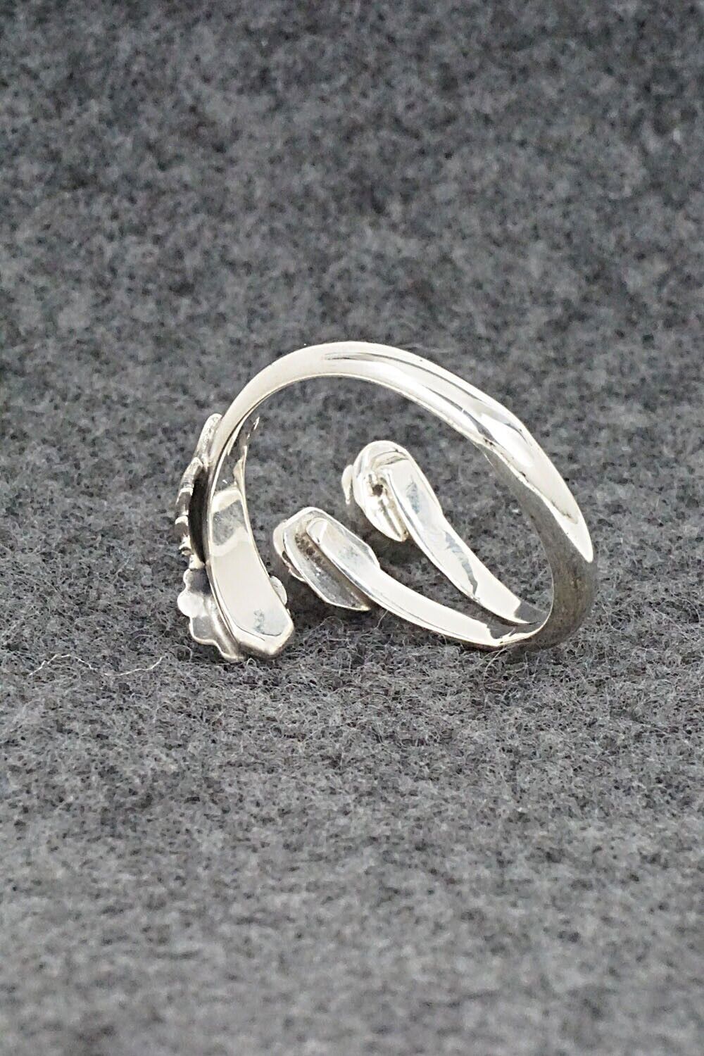Coral & Sterling Silver Ring - Harris Largo - Size 8.75