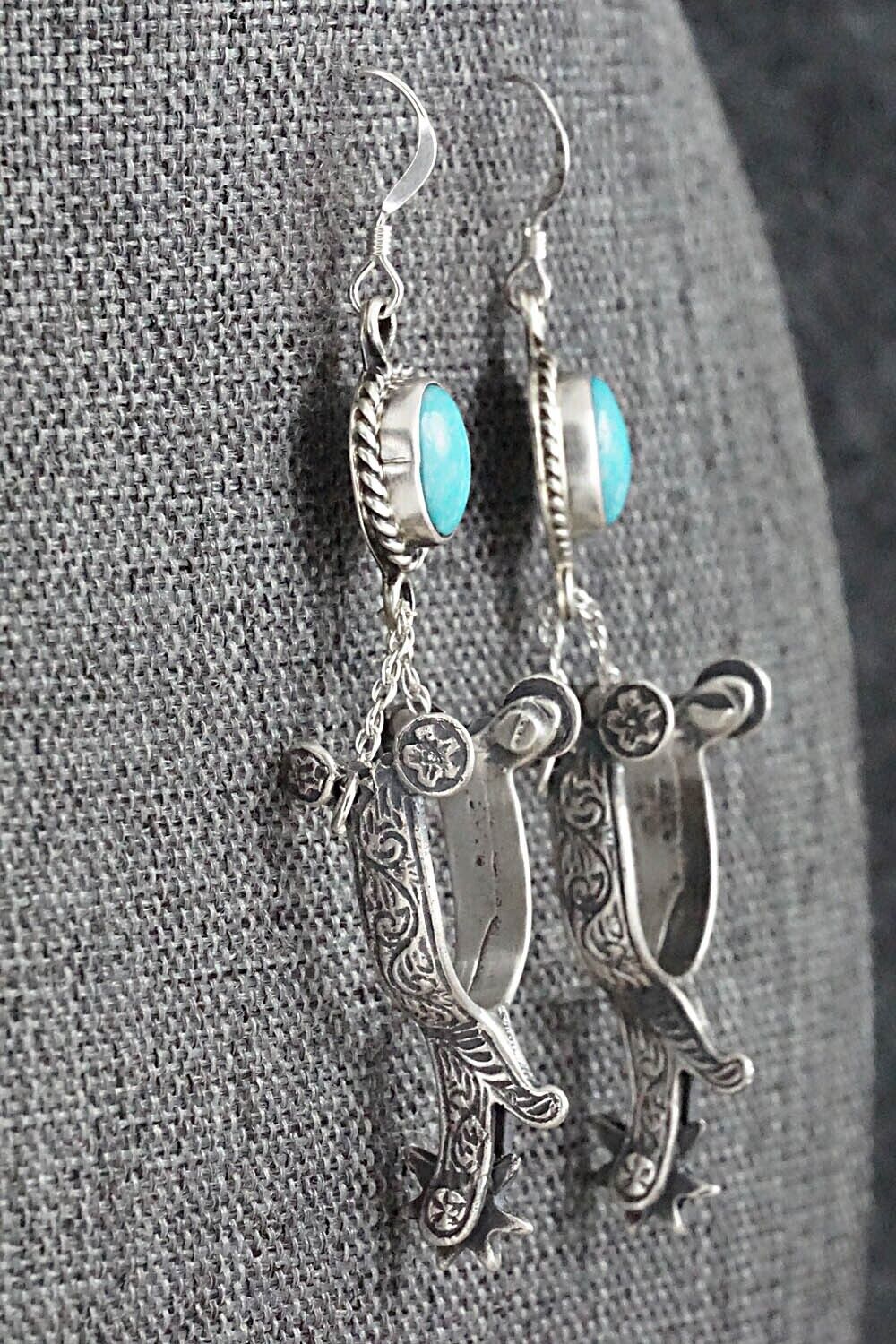 Turquoise & Sterling Silver Earrings - Annie Spencer