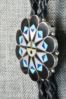 Multi Stone & Sterling Silver Bolo Tie - Delwin Gasper