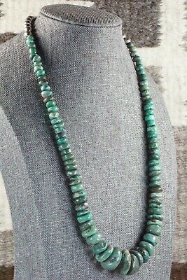 Turquoise & Sterling Silver Necklace - Navajo