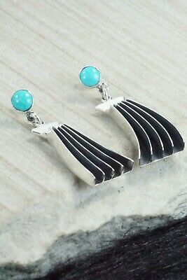 Turquoise & Sterling Silver Earrings - James Bahe