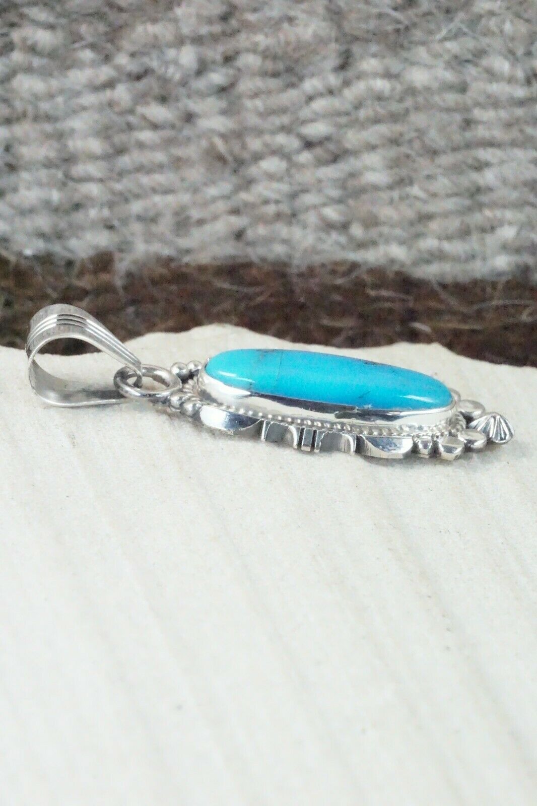 Turquoise & Sterling Silver Pendant - Daniel Benally