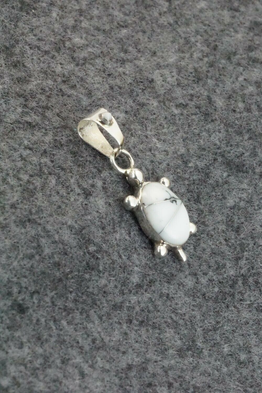 Howlite & Sterling Silver Inlay Pendant - Bryan Sandoval
