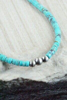 Turquoise & Sterling Silver Necklace - Navajo - High Lonesome Trading