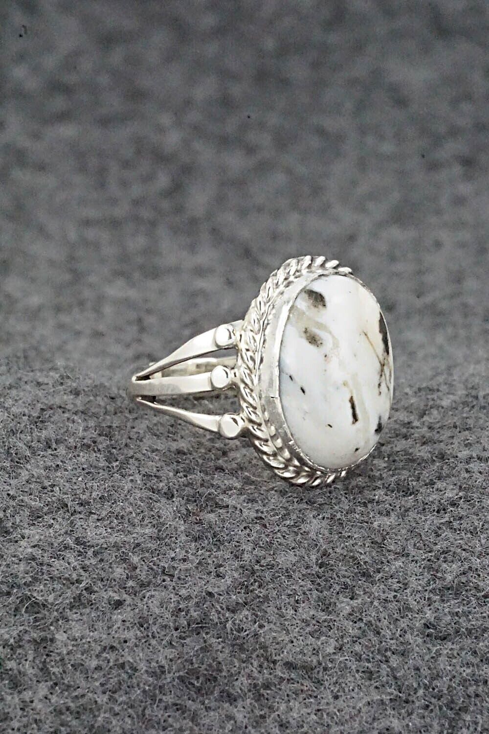 White Buffalo & Sterling Silver Ring - Grace Kenneth - Size 6