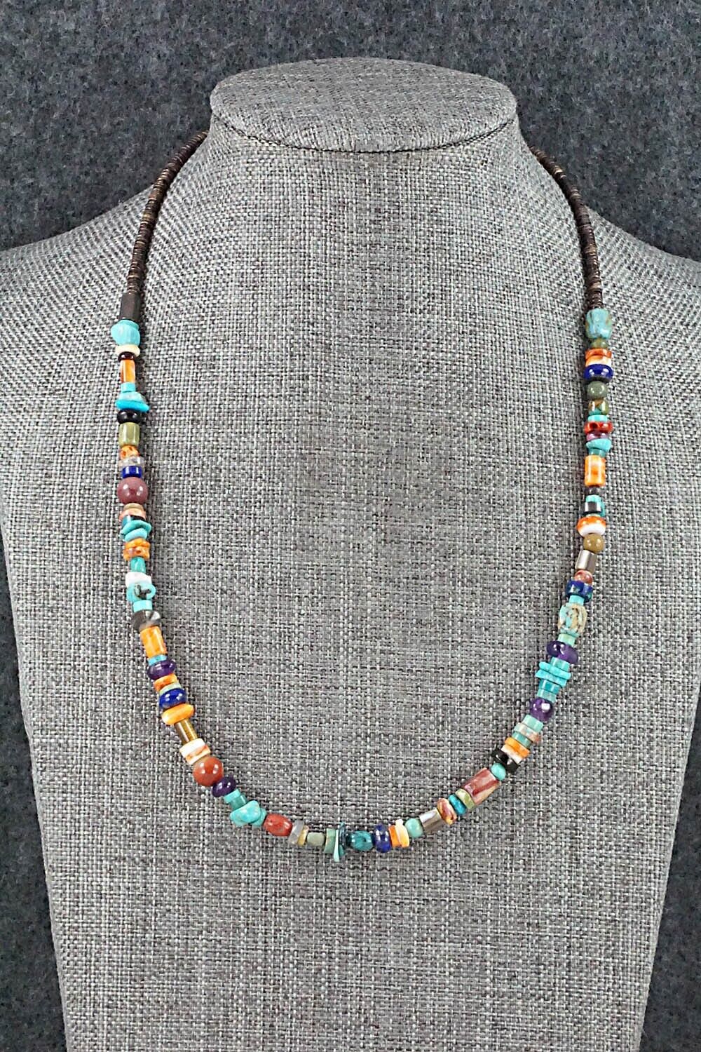 Multi Stone and Sterling Silver Necklace - Helen Tsosie