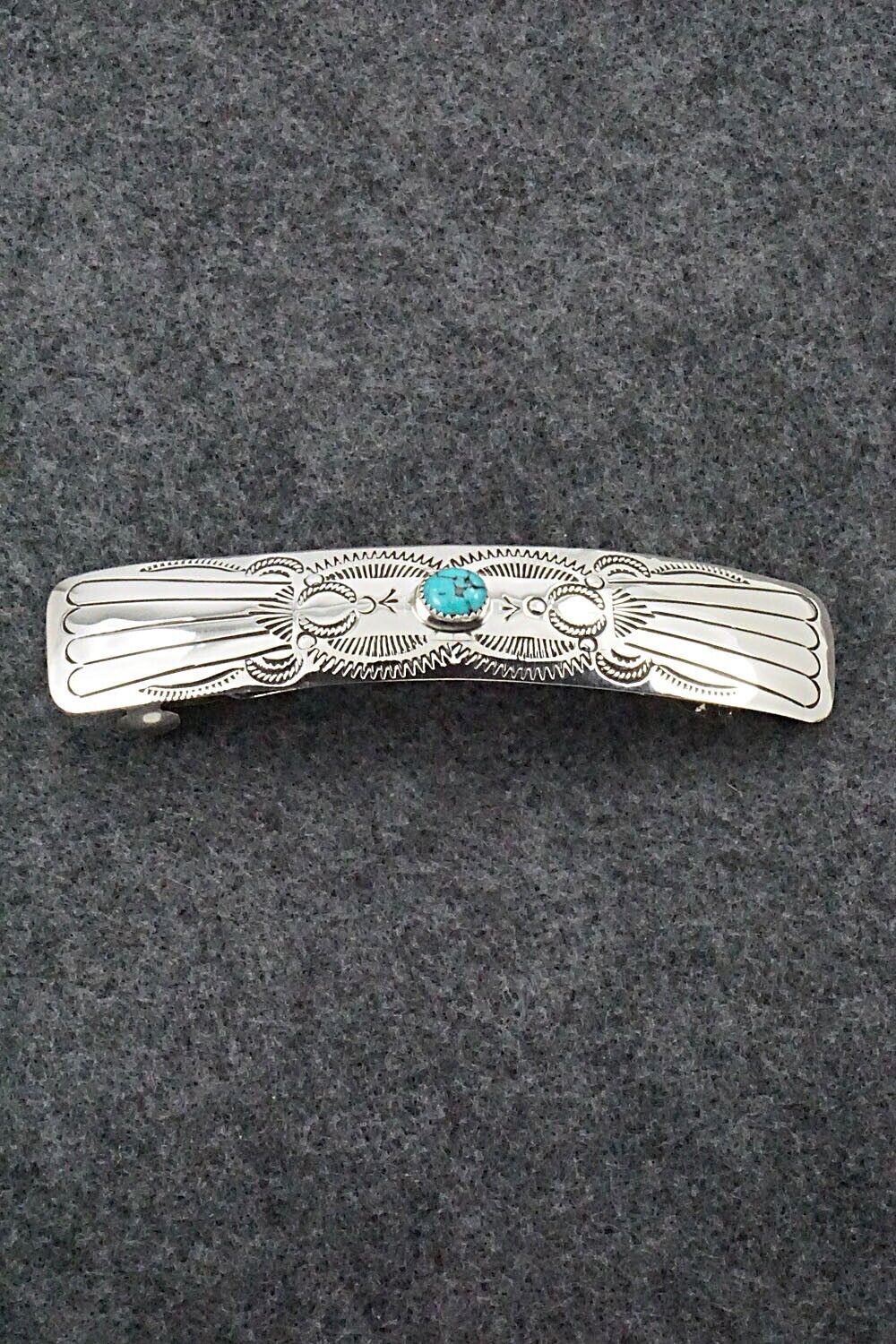 Turquoise & Sterling Silver Hair Barrette - Jolene Begay