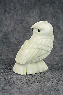 Owl Zuni Fetish Carving - Edison Bobelu