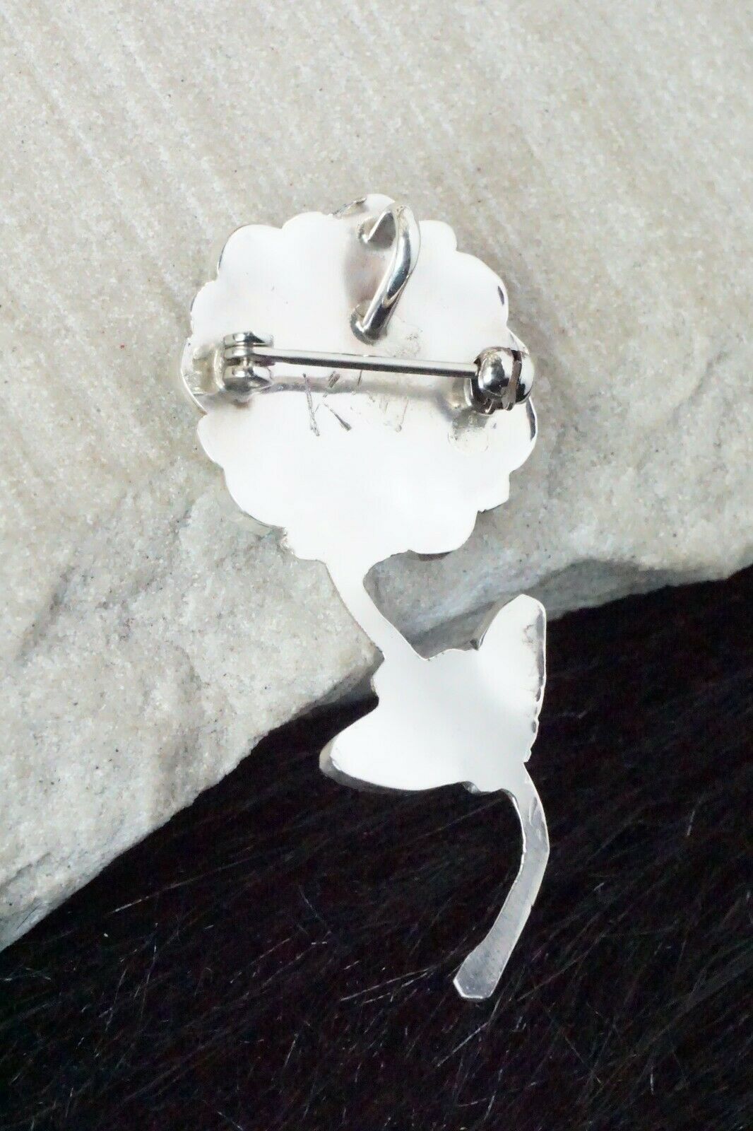 Turquoise & Sterling Silver Pendant - Kevin Quam - High Lonesome Trading