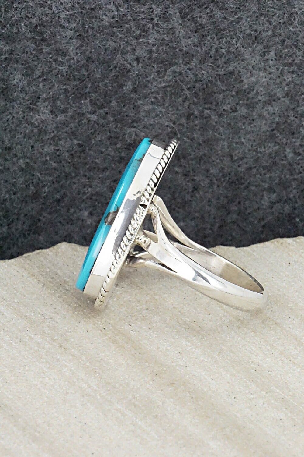 Turquoise & Sterling Silver Ring - Alice Rose Saunders - Size 7
