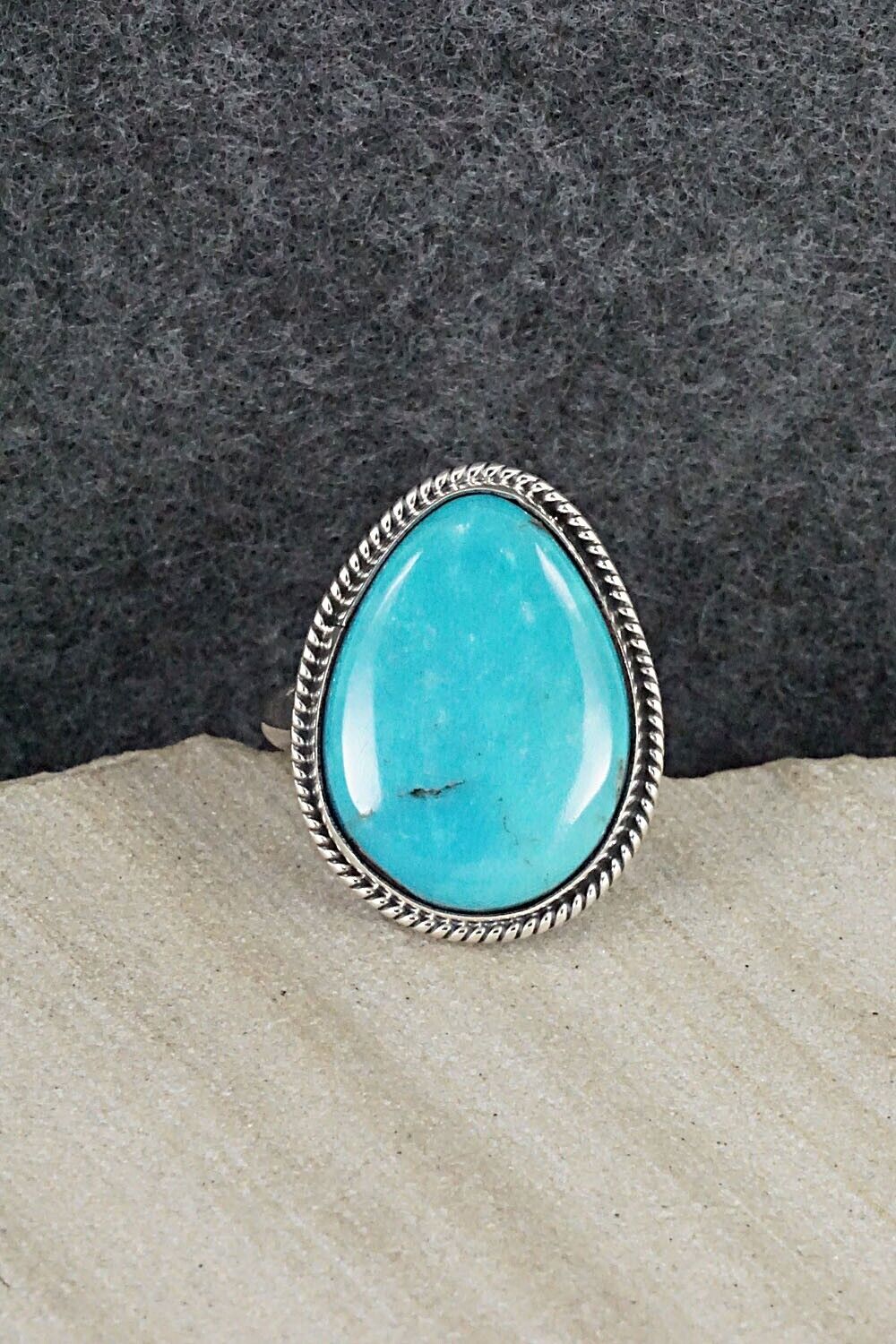 Turquoise & Sterling Silver Ring - Alice Rose Saunders - Size 7