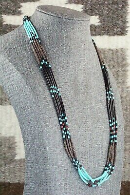 Turquoise, Coral and Shell Necklace - Esquipula Tenorio