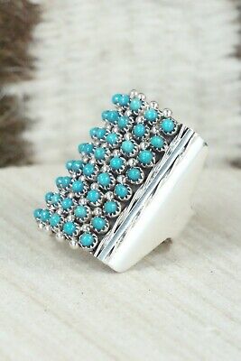 Turquoise & Sterling Silver Ring - Stephen Haloo - Size 6.75