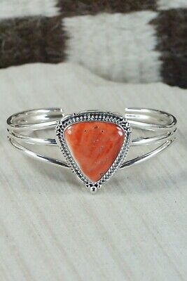 Navajo Spiny Oyster & Sterling Silver Bracelet - Daniel Benally