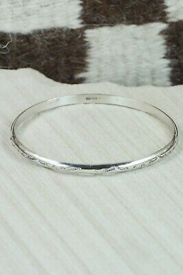 Navajo Sterling Silver Bangle - Elaine Tahe