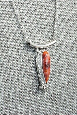 Spiny Oyster & Sterling Silver Necklace - Sharon McCarthy