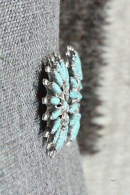 Turquoise & Sterling Silver Earrings - Nathaniel Nez