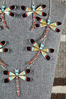 Multi Stone & Sterling Silver Inlay Jewelry Set - Angus Ahiyite