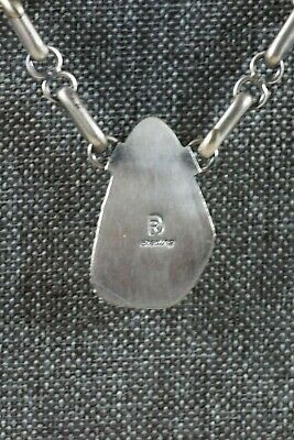 Navajo Turquoise & Sterling Silver Necklace - Raymond Delgarito - High Lonesome Trading