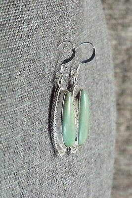 Turquoise & Sterling Silver Earrings - Lee Shorty
