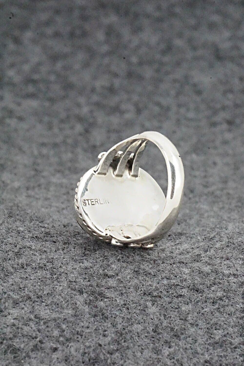 White Buffalo & Sterling Silver Ring - Grace Kenneth - Size 5