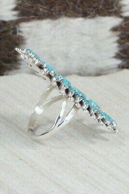 Turquoise & Sterling Silver Ring - Nathaniel Nez - Size 7.25 - High Lonesome Trading