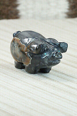 Pig Zuni Fetish Carving - Stanton Hannaweeke