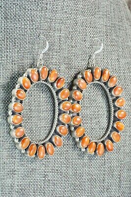 Spiny Oyster & Sterling Silver Earrings - Eula Wylie