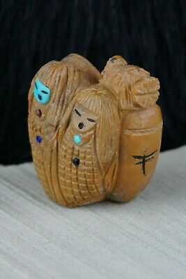 Corn Maiden Zuni Fetish Carving - Sandra Quandelacy - High Lonesome Trading