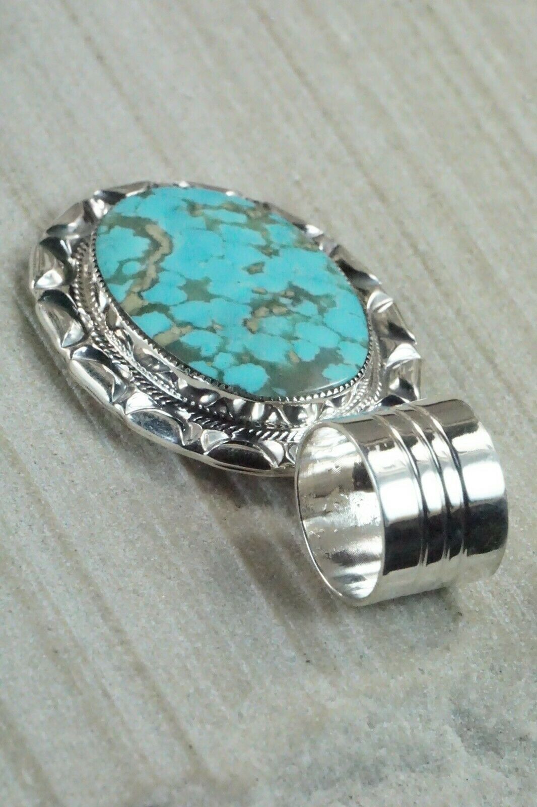 Turquoise & Sterling Silver Pendant - Gregg Yazzie