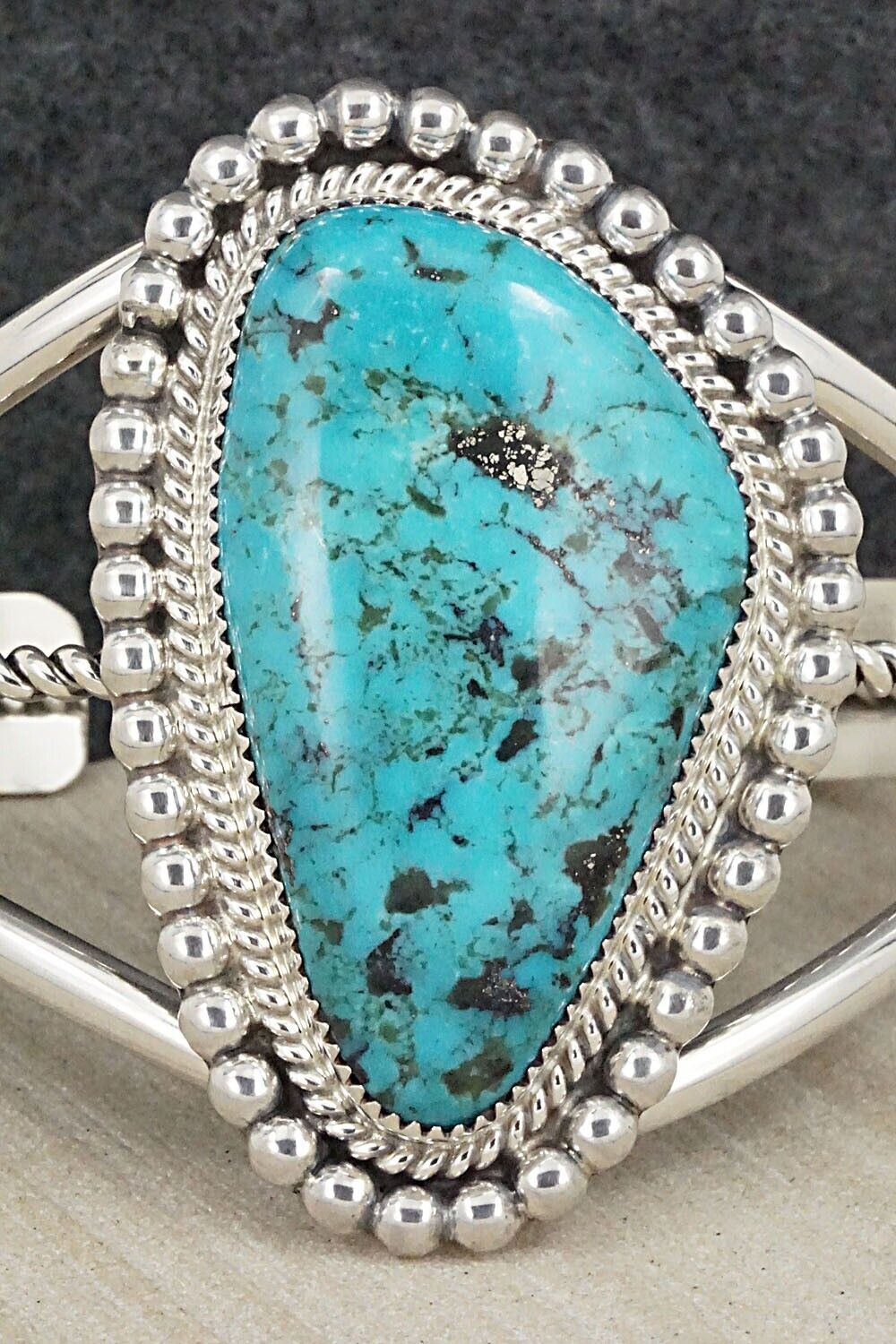 Turquoise & Sterling Silver Bracelet - Leslie Nez