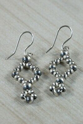 Navajo Sterling Silver Earrings - Jan Mariano - High Lonesome Trading