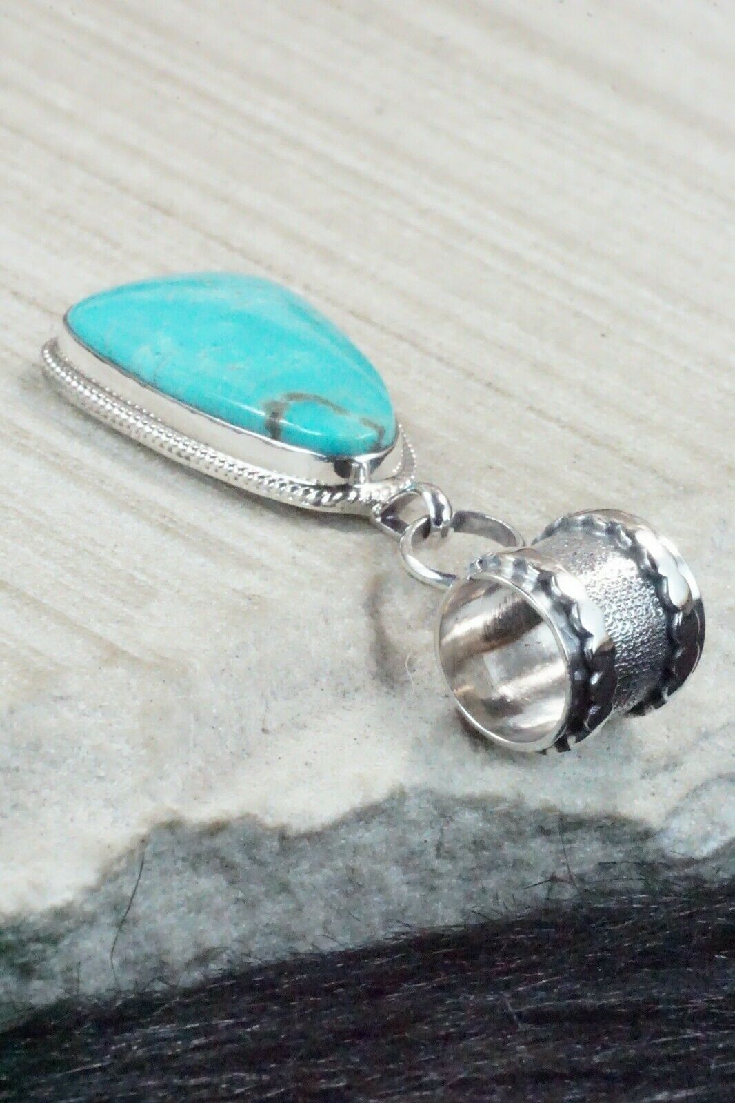 Turquoise and Sterling Silver Pendant - Sharon McCarthy