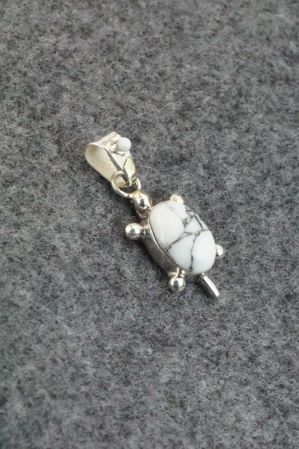 Howlite & Sterling Silver Inlay Pendant - Bryan Sandoval