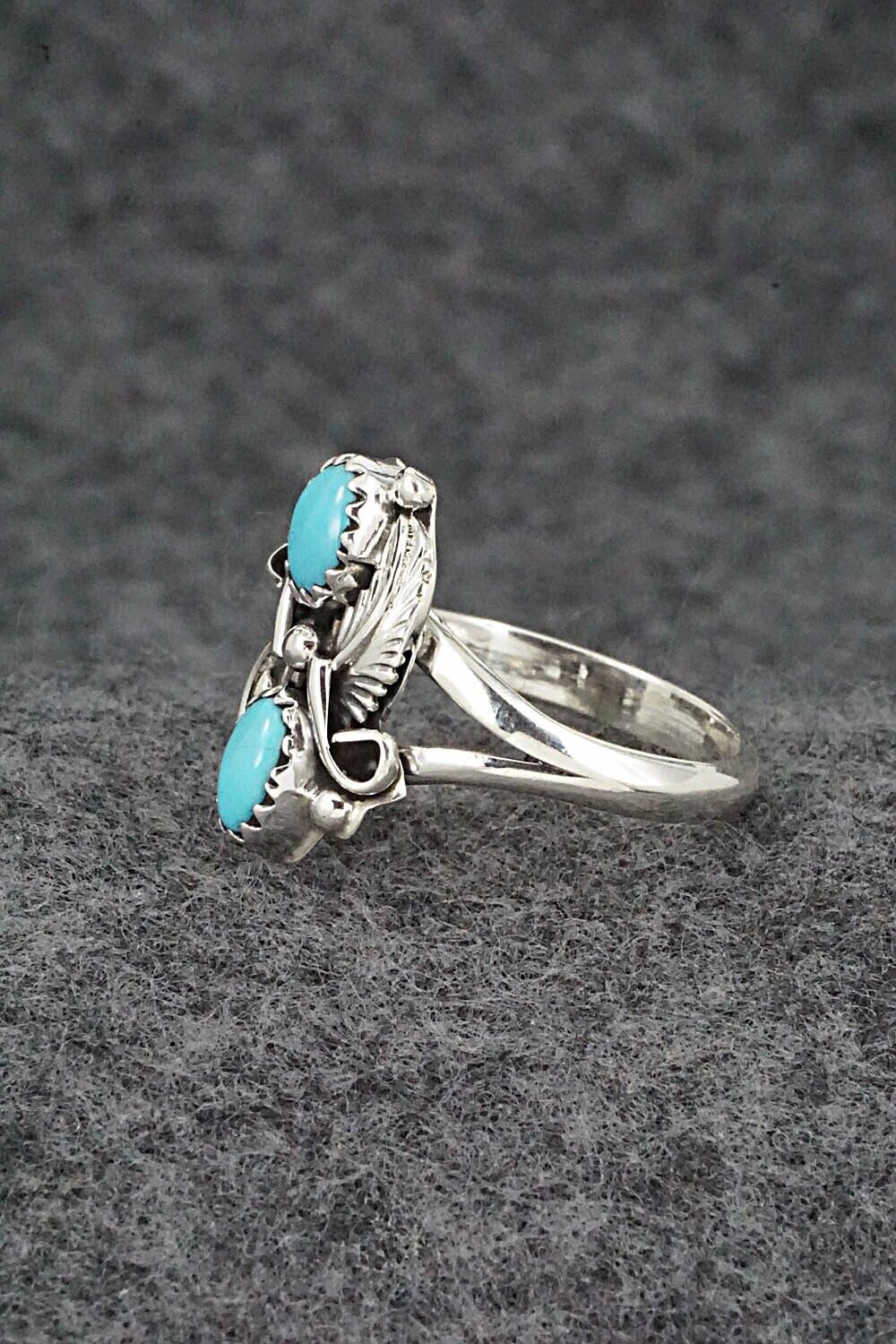 Turquoise & Sterling Silver Ring - William Begay - Size 7.25