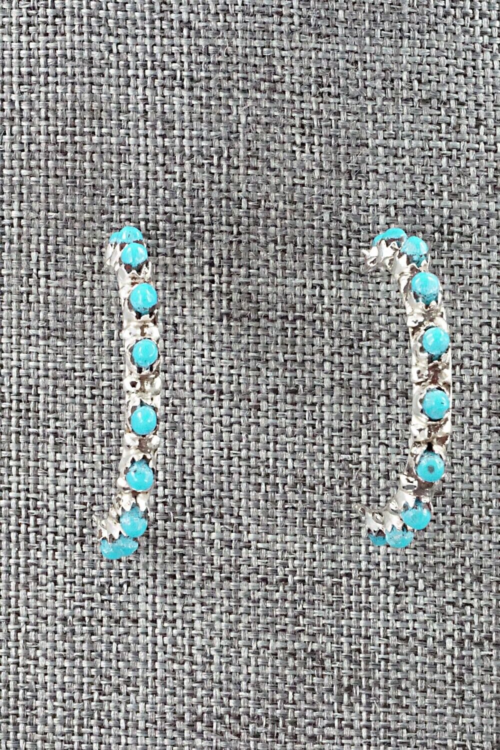 Turquoise & Sterling Silver Earrings - Anderson Waikanina