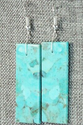 Turquoise & Sterling Silver Earrings - Navajo