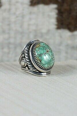 Navajo Turquoise & Sterling Silver Ring - Derrick Gordon - Size 6.75 - High Lonesome Trading