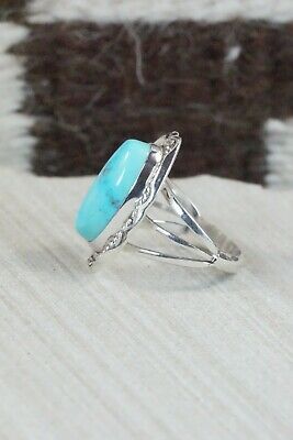 Turquoise & Sterling Silver Ring - Samuel Yellowhair - 8.5