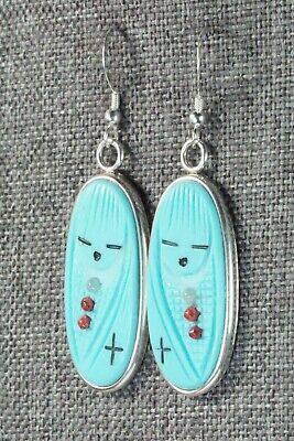 Turquoise & Sterling Silver Earrings - Stuart Quandelacy