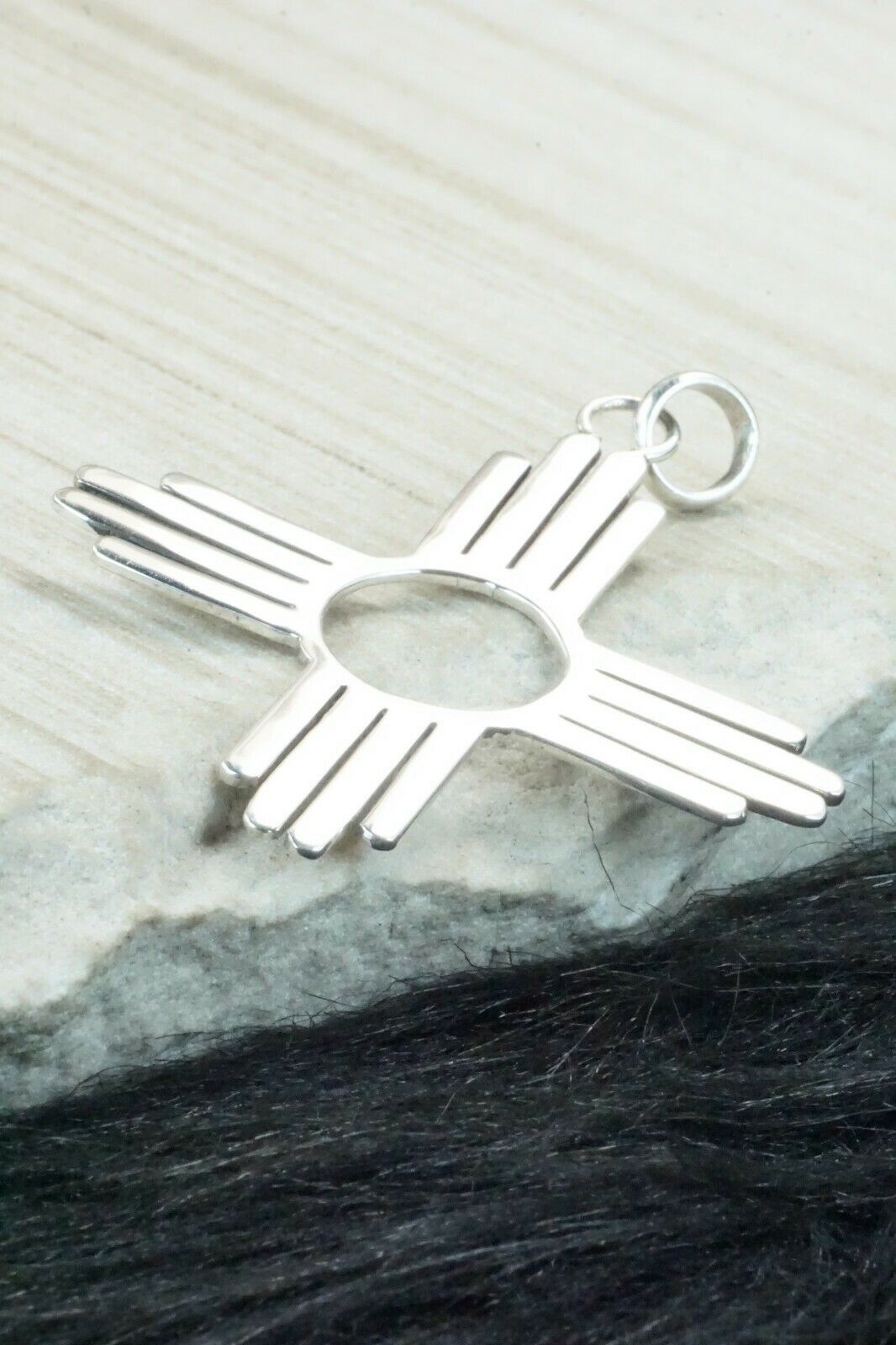 Sterling Silver Zia Pendant - Thomas Valencia