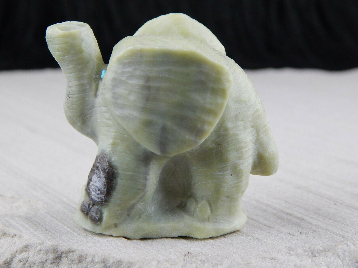 Elephant Zuni Fetish Carving - Carlton Kaamasee - High Lonesome Trading