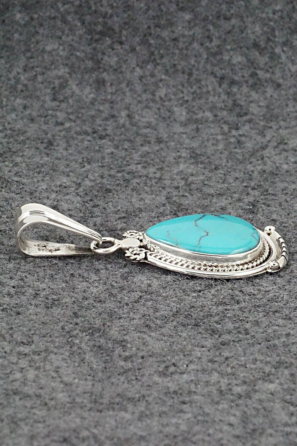 Turquoise & Sterling Silver Pendant - Samuel Yellowhair