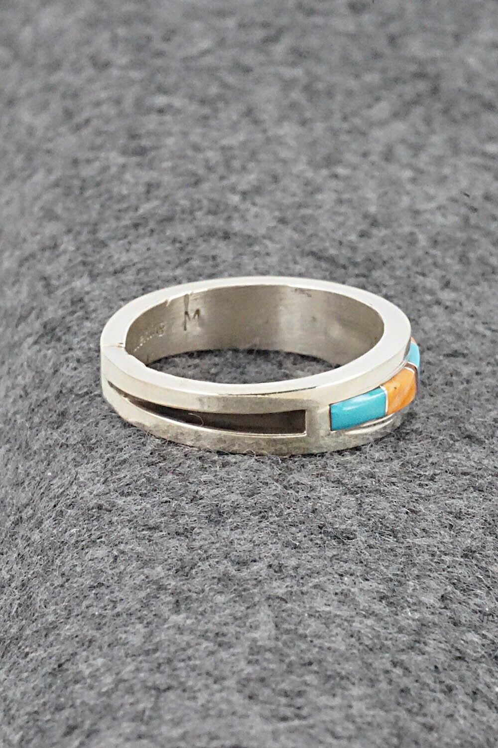 Multi-Stone & Sterling Silver Inlay Ring - Wilbert Muskett Jr. - Size 11