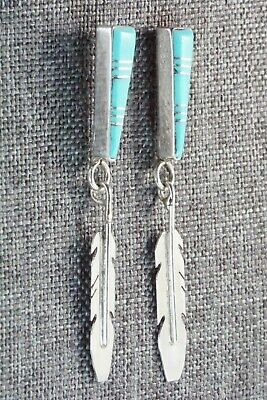 Turquoise & Sterling Silver Earrings - Terrence Panteah